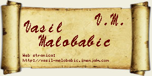 Vasil Malobabić vizit kartica